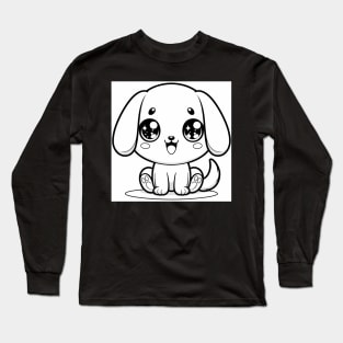 Adorable Puppy With Floppy Ears Long Sleeve T-Shirt